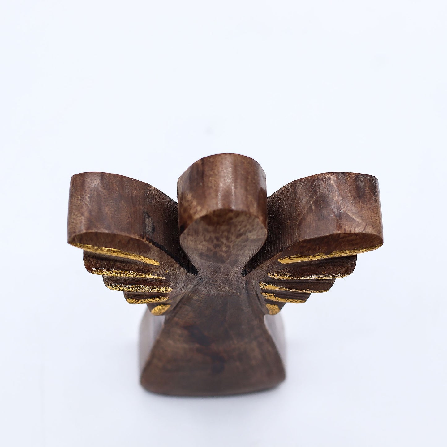 Pequeño ángel de madera de mango - decoración dorada